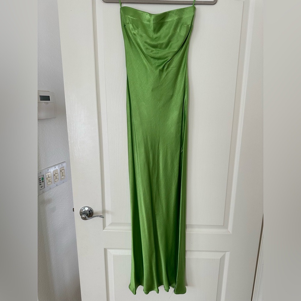 Bec + Bridge Green Strapless Dress. USA size 2. Brand New + Tags on.